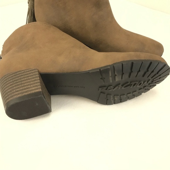 Reaction Kenneth Cole ankle boots suede women tan western bohemian casual city 8 - Picture 8 of 8